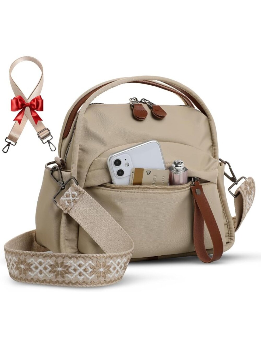 Stylish Water-Resistant Crossbody Bag for Women | 2 Adjustable Straps
